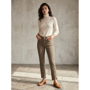 MOTHER High Waisted Rascal Ankle Step Fray Jeans Second Chance Brown 27